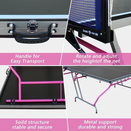 Foldable Portable 8x4 Ft Indoor Outdoor Table Tennis Table - Omega Lifestyles