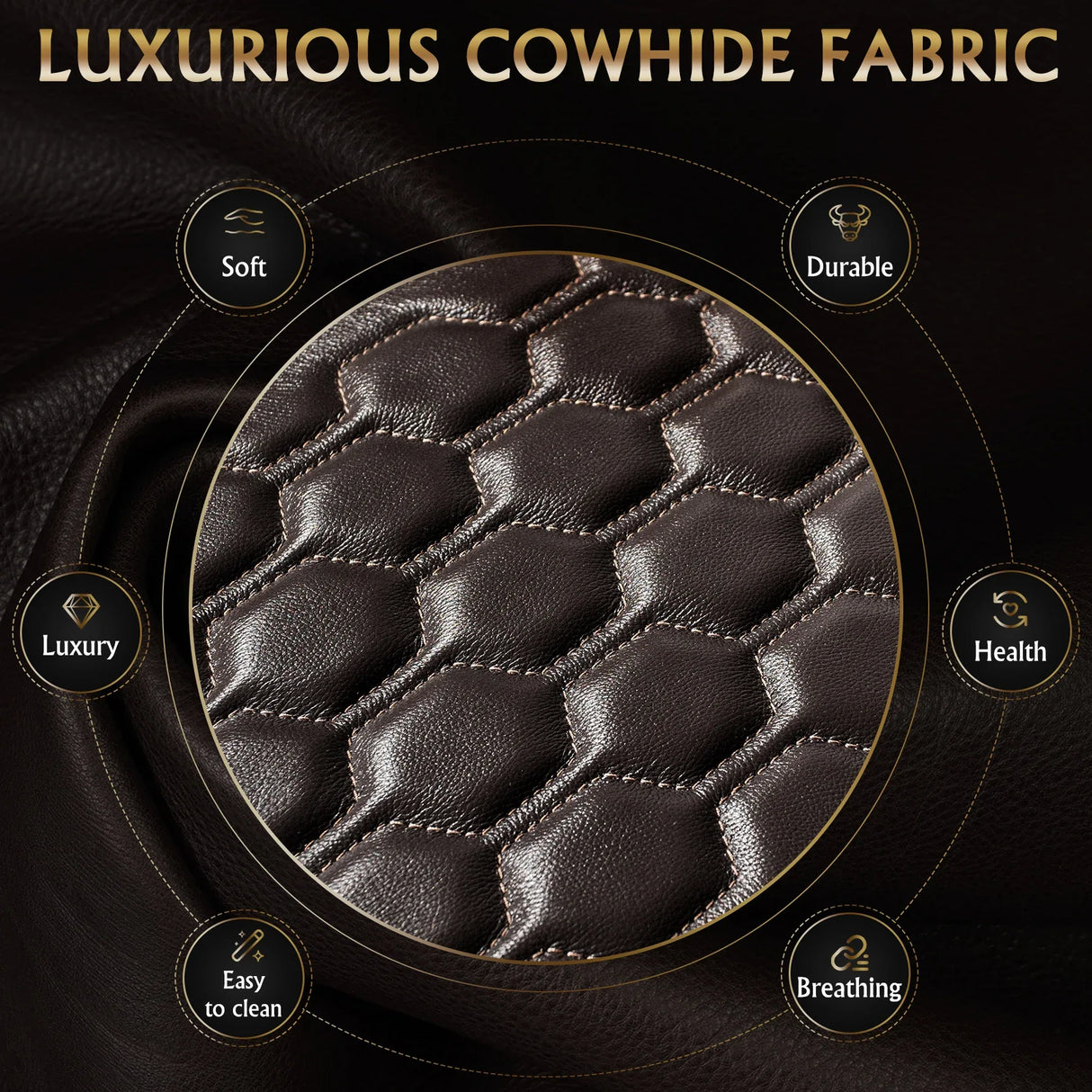 Ultra-Plush Genuine Leather Power Recliner With RGB Lighting - Omega Lifestyles