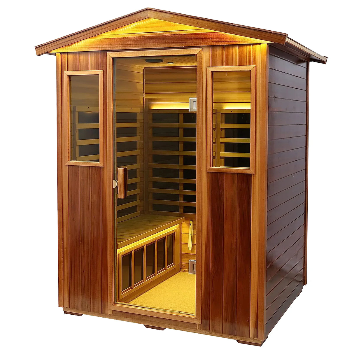 Four-Person Far-Infrared Carbon Crystal Outdoor Sauna - Omega Lifestyles