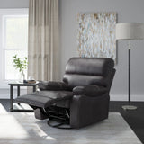 Gray Fabric Swivel Gliding Recliner Chair - Omega Lifestyles