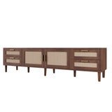 Modern 78-Inch Solid Wood Media Console TV Stand - Omega Lifestyles