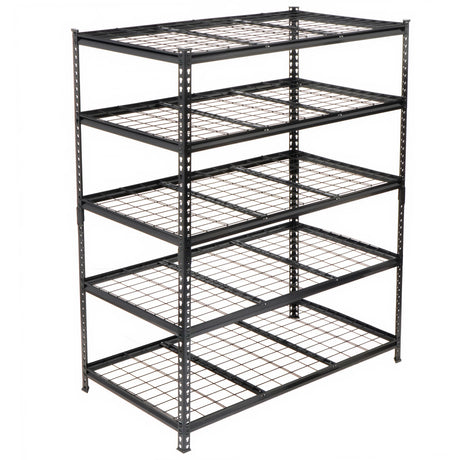 Heavy-Duty Adjustable Steel 5-Tier Storage Shelving Unit - Omega Lifestyles