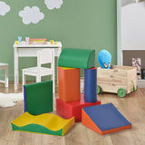 7-Piece Colorful Soft Foam Play Blocks Kids Gym Set - Omega Lifestyles