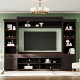 Farmhouse Mid-Century Walnut MDF TV Stand - Sleep Galleria