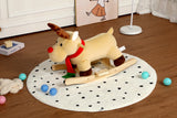 Soft Plush Fabric Kids Ride-On Rocking Horse Toy - Omega Lifestyles