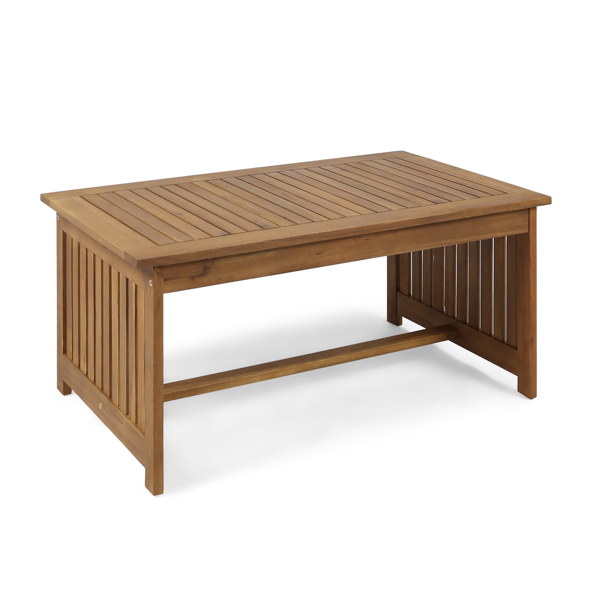 Acacia Wood Rectangular Outdoor Patio Coffee Table