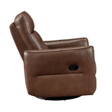 Top Grain Leather Swivel Glider Recliner Chair - Omega Lifestyles
