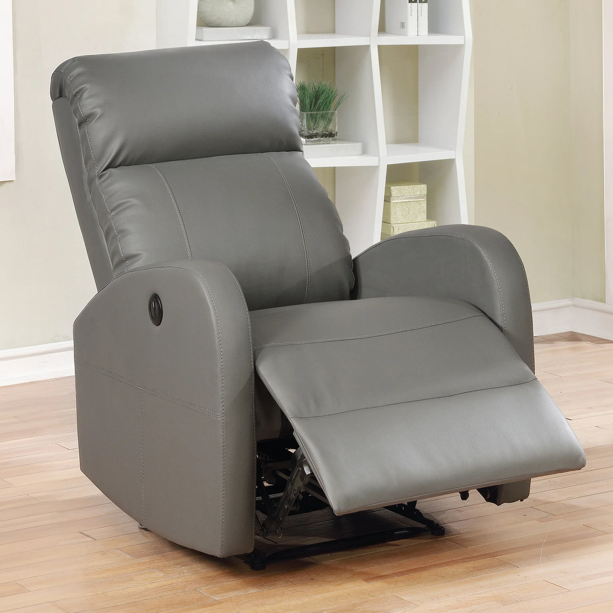 Electric Power Recliner Chair With USB Charging And Leather Upholstery - Omega Lifestyles