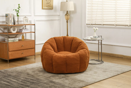Plush Teddy Foam Bean Bag Chair With Armrests - Omega Lifestyles