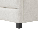 Twin Upholstered Linen Daybed With Pull-Out Trundle - Omega Lifestyles