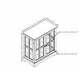 Antique Oak LED Glass Display Cabinet With Adjustable Shelves - Omega Lifestyles