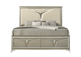 Modern Upholstered Wood Bed Frame With LED Headboard - Omega Lifestyles