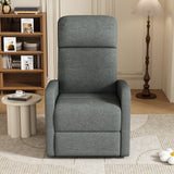 Manual Adjustable Recliner Chair Charcoal Polyester Upholstery - Omega Lifestyles
