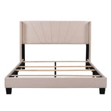 Queen Velvet Upholstered Platform Bed Frame - Omega Lifestyles