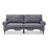 Modern Linen Chesterfield Sofa With Crystal Button Accents - Omega Lifestyles