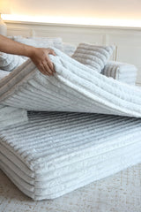 Oversized Corduroy Upholstered Sleeper Chaise Lounge Chair - Omega Lifestyles