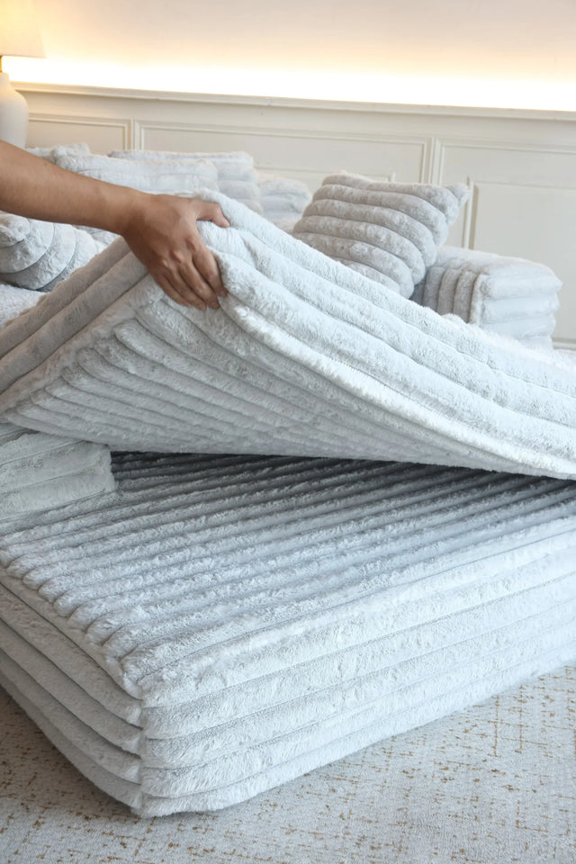 Oversized Corduroy Upholstered Sleeper Chaise Lounge Chair - Omega Lifestyles