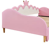 Twin Upholstered Extendable Daybed With Crown Headboard And LED Lights - Omega Lifestyles