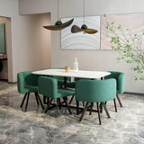 Modern Fabric 7-Piece Dining Table And Chairs Set - Omega Lifestyles