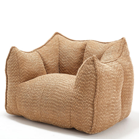 Chenille Bean Bag Chair Soft Foam Living Room Seating - Omega Lifestyles