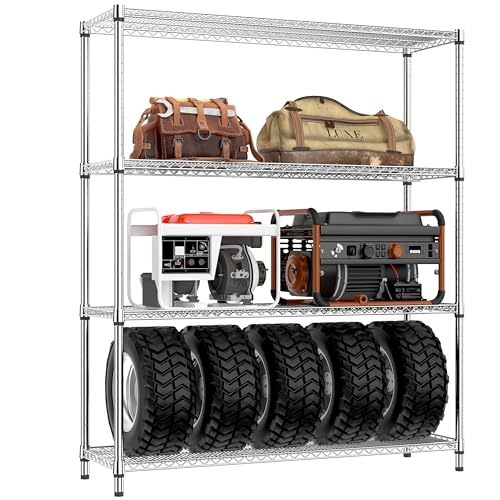 Heavy Duty Adjustable 5-Shelf Carbon Steel Storage Rack