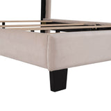 Queen Velvet Upholstered Platform Bed Frame - Omega Lifestyles