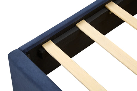 King Velvet Upholstered Bed Frame With LED Lights - Omega Lifestyles