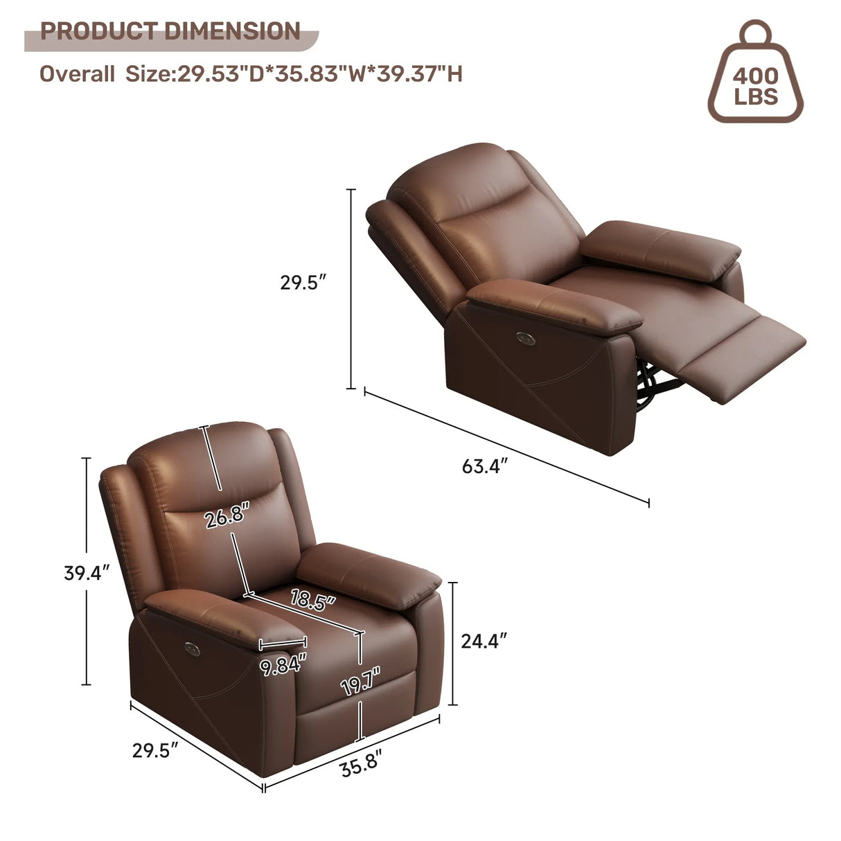 Electric Recliner Chair With USB Charging And Lumbar Support - Omega Lifestyles