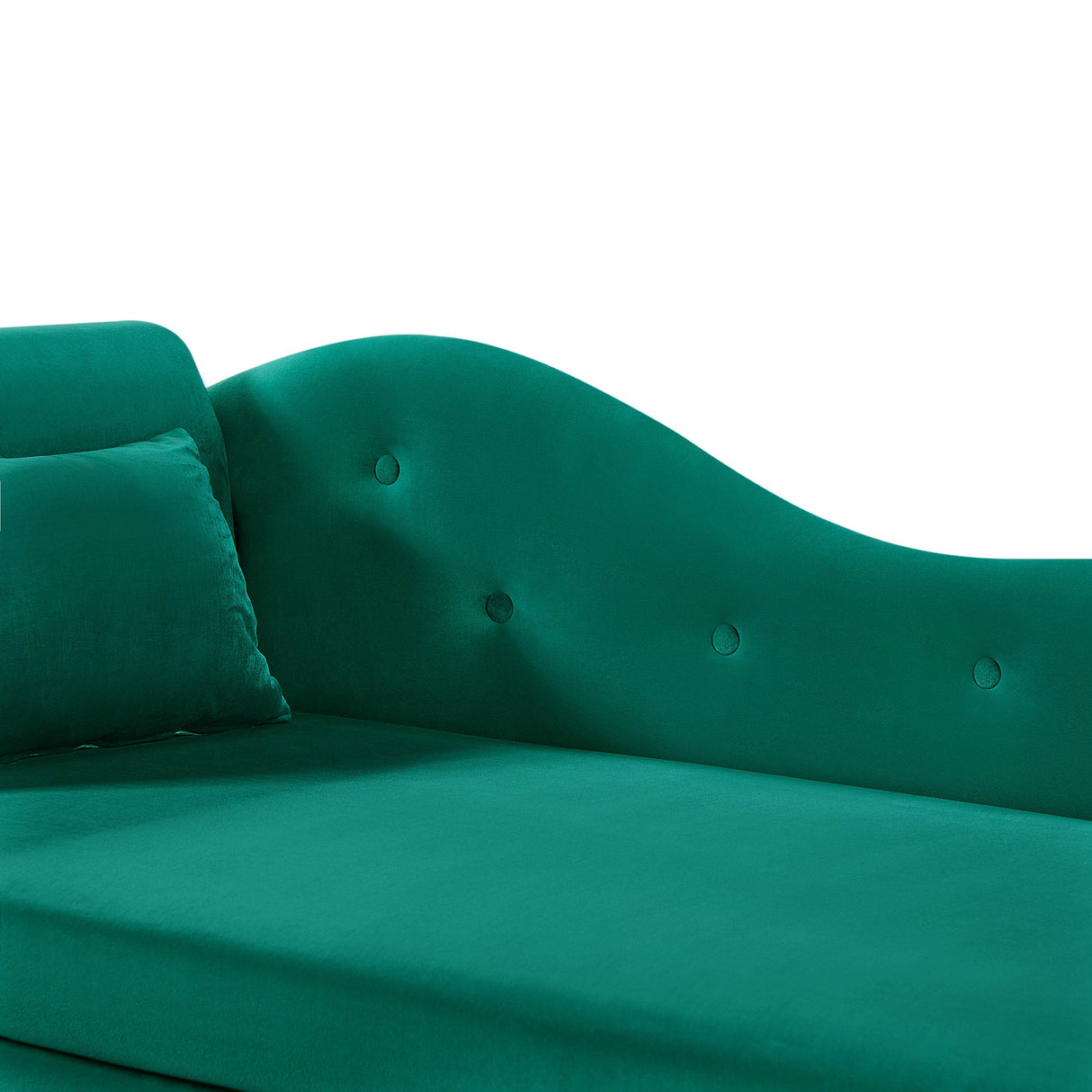 Velvet Upholstered Storage Chaise Lounge Bench - Omega Lifestyles