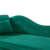 Velvet Upholstered Storage Chaise Lounge Bench - Omega Lifestyles