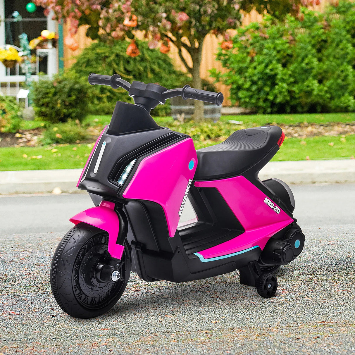 Electric Pink Kids Motorcycle Ride-On Toy With Music - Omega Lifestyles