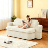 Modern Foldable Linen Sofa Bed With 2 Pillows - Omega Lifestyles