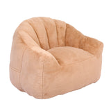 High Density Foam Brown Faux Fur Beanbag Chair - Omega Lifestyles
