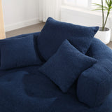 Modern Chenille Circular Sleeper Chair With Throw Pillows - Omega Lifestyles