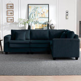 3-Seater Modular Corduroy Sectional Sofa With Foam Springs - Omega Lifestyles