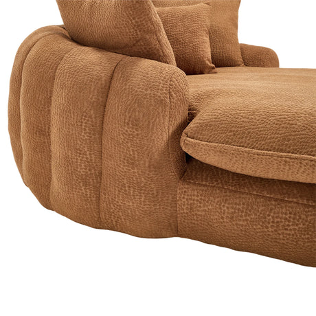 Oversized Chenille Memory Foam Bean Bag Sofa With Pillows - Omega Lifestyles