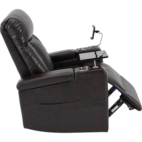 Electric Power Recliner Chair With Storage Cupholders Tray - Omega Lifestyles