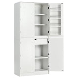 Modern Curved Design Kitchen Pantry Cabinet With Drawer - Omega Lifestyles