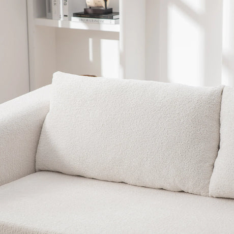 Convertible Chenille Foam Loveseat Sofa Bed With Pillows - Omega Lifestyles