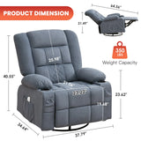 3D Kneading Heated Rocker Recliner Chair With USB Port - Omega Lifestyles