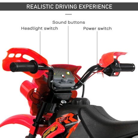 6V Electric Ride-On Kids Motorcycle With Training Wheels - Omega Lifestyles