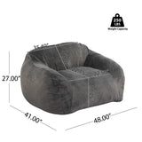 Soft Shredded Foam Faux Fur Indoor Bean Bag Chair - Omega Lifestyles