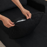 Corduroy Foam Left Armrest Chaise Lounge Chair - Omega Lifestyles