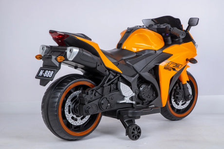 12V Kids Electric Ride-On Motorcycle With Training Wheels - Omega Lifestyles