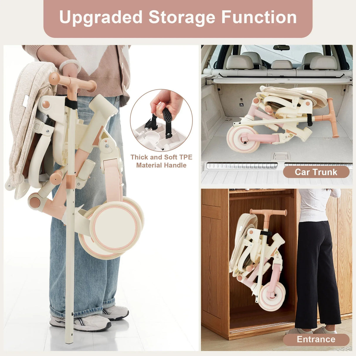 7-In-1 Foldable Aluminum Alloy Baby Tricycle With Canopy - Omega Lifestyles