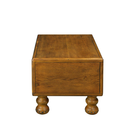 Solid Wood 40-Inch Antique Coffee Table With Drawers - Sleep Galleria