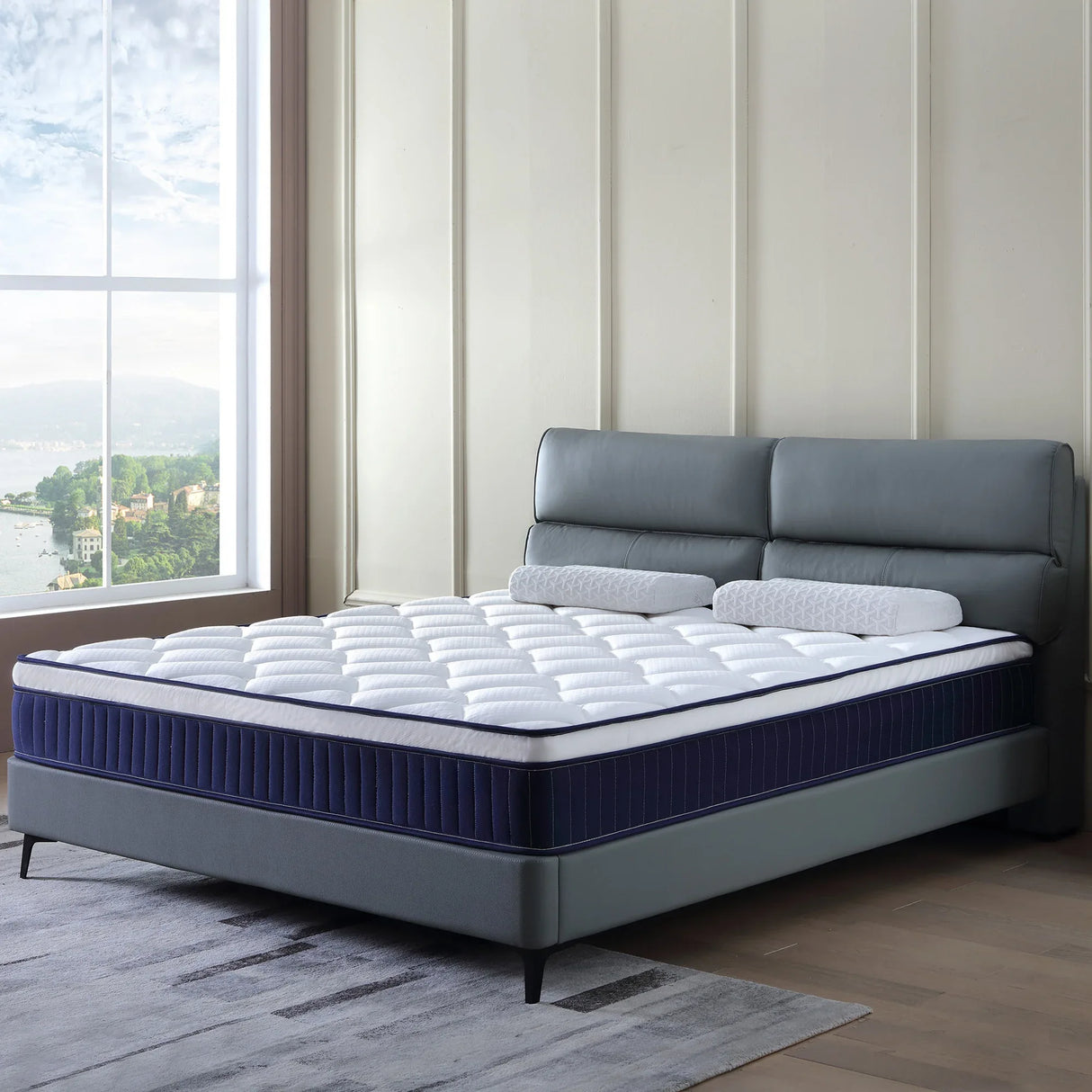 Twin Xl Medium Firm 10-Inch Hybrid Memory Foam Mattress - Omega Lifestyles