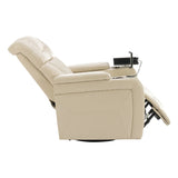 Power PU Leather Recliner Chair With Tray Table USB Port - Omega Lifestyles