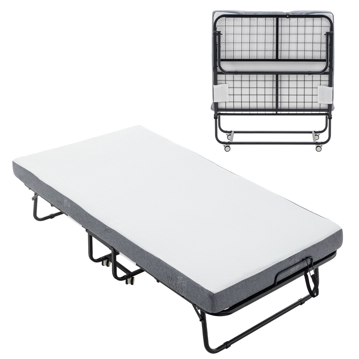Medium 17-Inch Memory Foam Portable Folding Bed