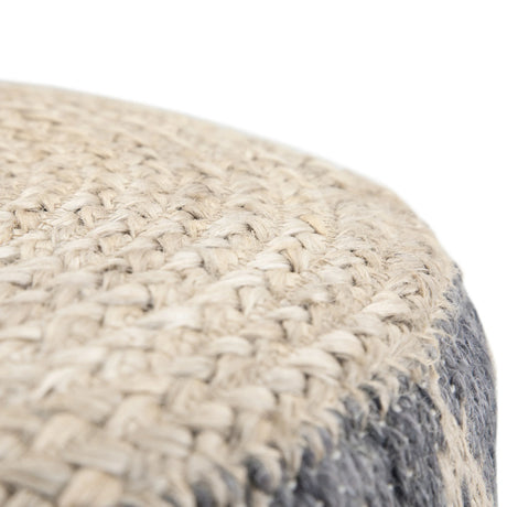 Round Handcrafted Cotton Jute Pouf Accent Seating - Omega Lifestyles